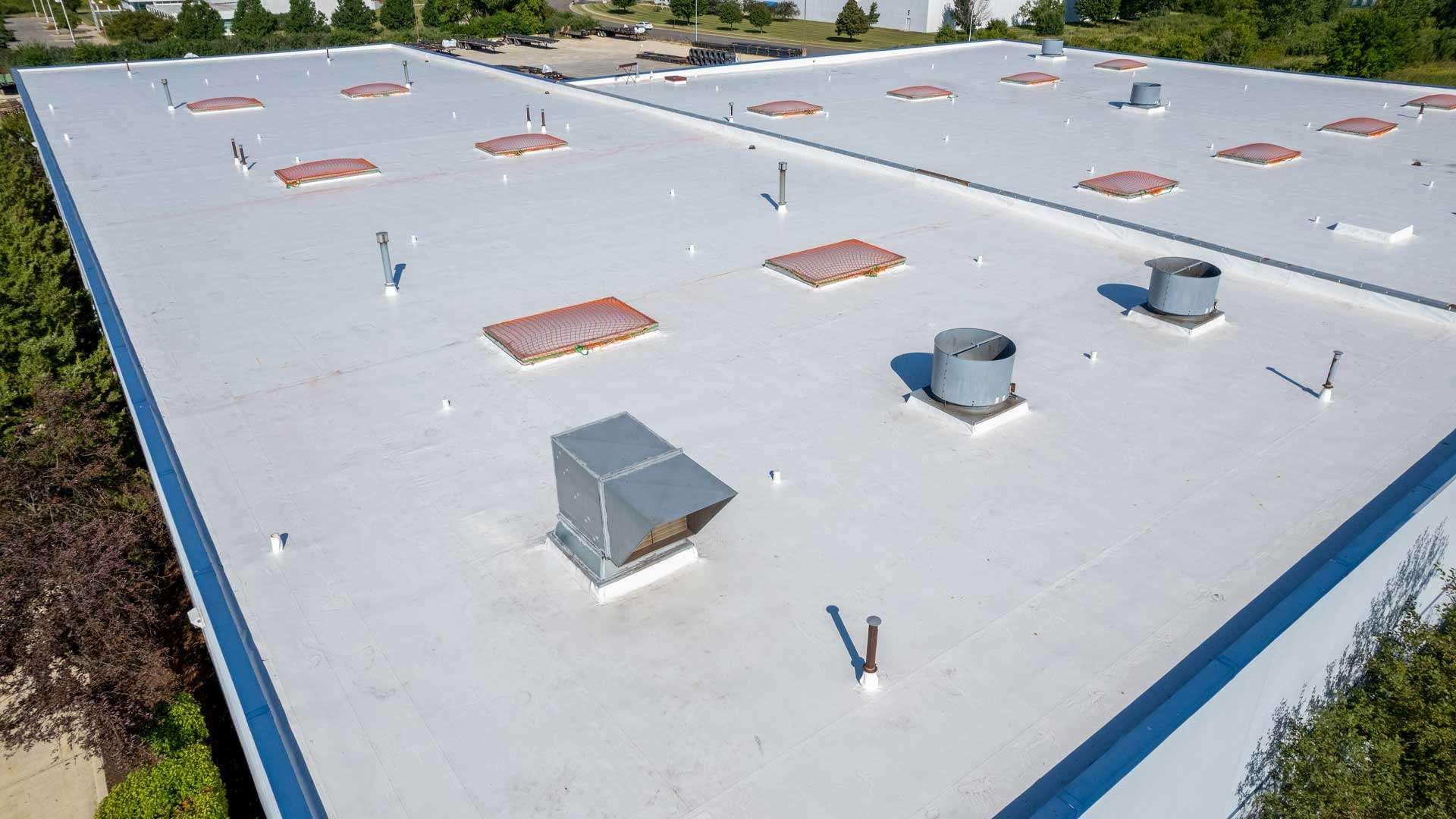 Completed Flat Roof on a commercial property in Chicago, Illinois